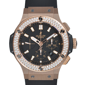 HUBLOT ウブロ ビッグバン コピー 301.PX.1180.RX.1104 エボリューション ゴールドダイヤモンド クロノグラフ ブラック